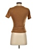 Open Edit Brown Short Sleeve Top Size XS - photo 2