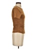 Open Edit Brown Short Sleeve Top Size XS - photo 4