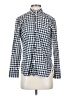 J.Crew Checkered-gingham Blue White Long Sleeve Button-Down Shirt Size 2 - photo 1