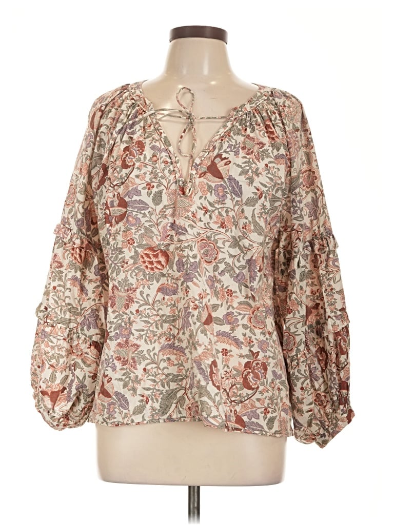 Pre-owned Love The Label 3/4 Sleeve Blouse In Ivory