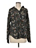 Grace 100% Polyester Floral Black Long Sleeve Blouse Size M - photo 1