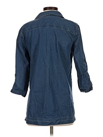 Lauren Jeans Co. 3/4 Sleeve Button-Down Shirt (view 2)