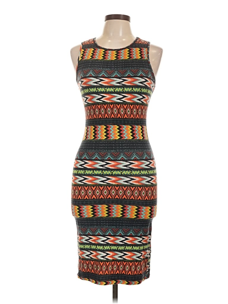 Pre-owned Cherish Casual Dress In Brown
