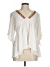 Wild Pearl Ivory 3/4 Sleeve Blouse Size M - photo 1