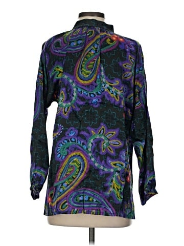 Johnny Was Long Sleeve Silk Top (view 2)