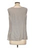 Halogen 100% Silk Gray Blouse Size Lg Petite - photo 2