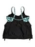 Unbranded Graphic Teal Black Swimsuit Top Size XXL - photo 2