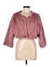 Questions 100% Polyester Pink Faux Fur Jacket Size L - photo 1