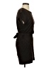 Mango 100% Polyester Solid Brown Casual Dress Size XS - photo 4
