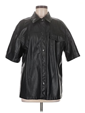 Topshop Short Sleeve Button-Down Shirt (view 1)