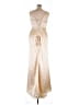 Unbranded 100% Polyester Metallic Gold Cocktail Dress Size 16W - photo 2