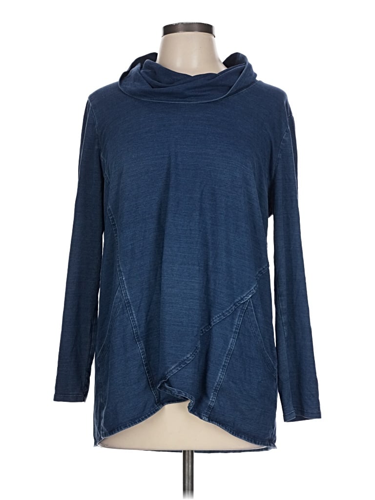 Pre-owned Purejill Long Sleeve Turtleneck In Blue