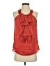 Adiva 100% Polyester Red Sleeveless Blouse Size S - photo 1