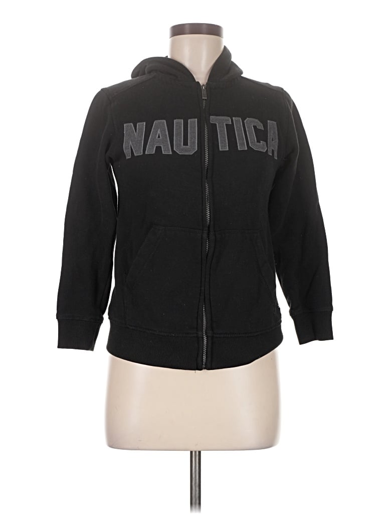 Pre-owned Nautica Zip Up Hoodie In Black