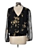 Nine Britton Gold 3/4 Sleeve Blouse Size L - photo 2