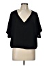 Atmosphere 100% Polyester Black Short Sleeve Blouse Size 12 - photo 1