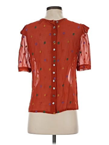 Marc by Marc Jacobs Short Sleeve Silk Top (view 2)