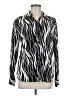 Chaps Animal Print Silver Long Sleeve Blouse Size M (estimated) - photo 1