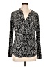 INC International Concepts Paisley Black Long Sleeve Top Size L - photo 1