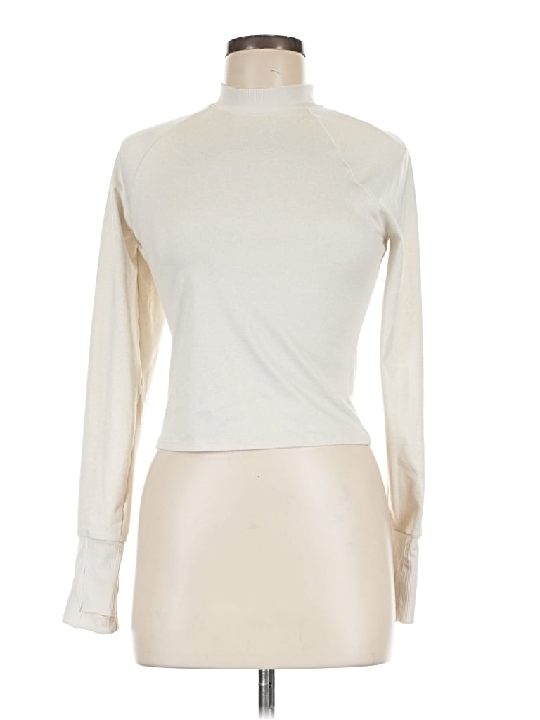 Pre-owned Athleta Turtleneck Sweater In Ivory
