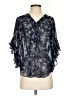 Vince Camuto 100% Polyester Blue 3/4 Sleeve Blouse Size XS - photo 1