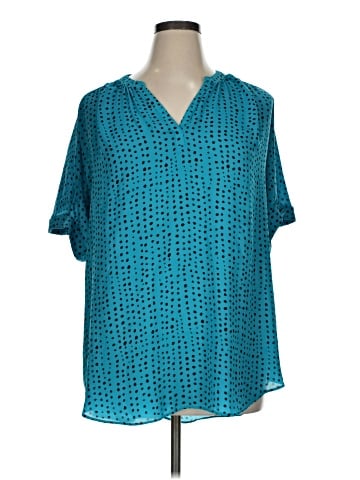 Worthington Short Sleeve Blouse (view 1)