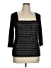I.N. Studio Black 3/4 Sleeve Top Size XL - photo 1