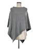 Tabitha Webb Solid Gray Poncho One size - photo 1