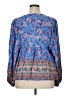 Rusttydustty 100% Viscose Blue Long Sleeve Blouse Size 1X - photo 2