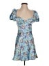 Zara Floral Blue Cocktail Dress Size XS - photo 1
