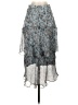 Q&A 100% Polyester Paisley Blue Casual Skirt Size S - photo 1