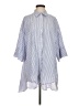 Zara Blue 3/4 Sleeve Button-Down Shirt Size S - photo 1