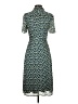 Jason Wu 100% Polyester Print Teal Casual Dress Size 2 - photo 2
