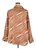 A New Day 100% Polyester Animal Print Brown Long Sleeve Blouse Size XXL - photo 2