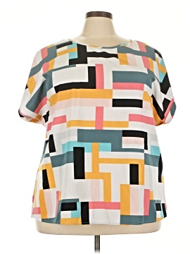 Shein Curve Short Sleeve Blouse