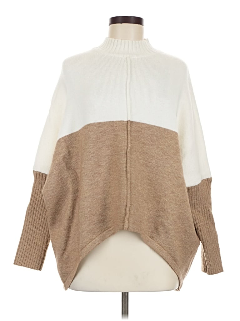 Pre-owned Cupshe Turtleneck Sweater In Tan