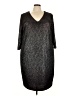 Lane Bryant Metallic Black Cocktail Dress Size 26 - 28 Plus - photo 1