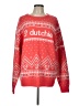 Assorted Brands 100% Acrylic Print Red Pullover Sweater Size L - photo 1