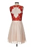 Ted Baker London 100% Polyester Hearts Tan Cocktail Dress Size 2 (0) - photo 2