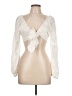 Shein 100% Rayon Ivory Long Sleeve Blouse Size L - photo 1
