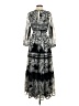 Vineet Bahl 100% Polyester Floral Blue Black Cocktail Dress Size XS - photo 2