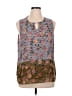 CAbi 100% Polyester Green Sleeveless Blouse Size XL - photo 1
