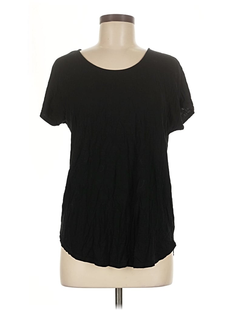 Pre-owned Adrienne Vittadini Short Sleeve T-shirt In Black