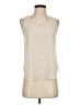 Naked Zebra 100% Polyester Ivory Sleeveless Blouse Size S - photo 1