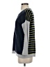 Foil Color Block Blue Pullover Sweater Size S - photo 5