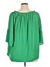 Violet & Claire 100% Polyester Green 3/4 Sleeve Blouse Size 1X - photo 2