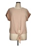 Shein 100% Polyester Tan Short Sleeve Top Size XL - photo 1