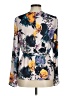 Halogen 100% Polyester Floral Ivory Long Sleeve Blouse Size M - photo 2