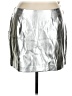 Open Edit Metallic Silver Faux Leather Skirt Size XL - photo 1