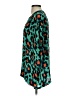 CAbi 100% Polyester Floral Teal Short Sleeve Blouse Size S - photo 5